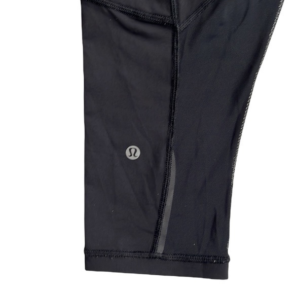 Lululemon Outrun 17" Crop Leggings Black Size 6 - Picture 10 of 13